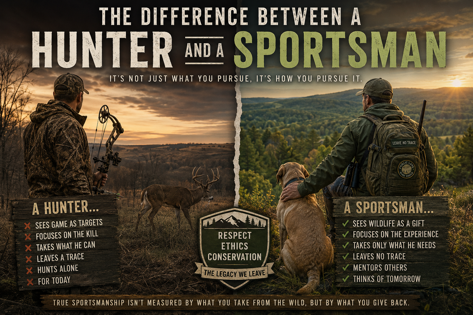 The Difference Between a Hunter and a Sportsman