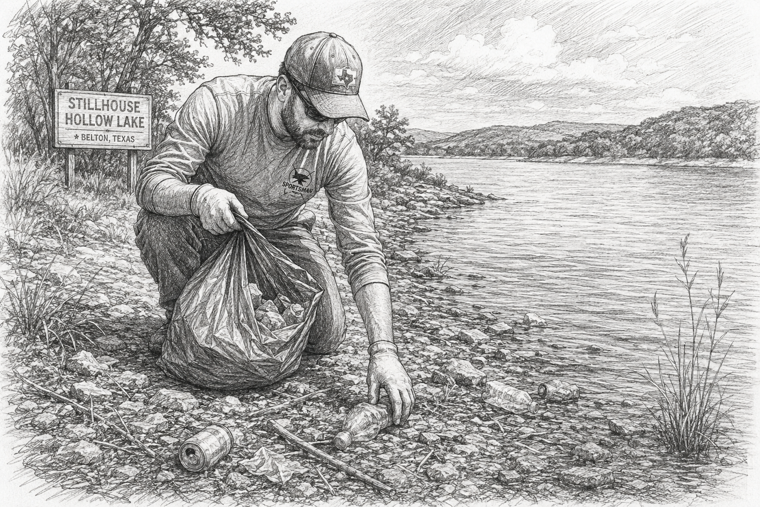 Why I Picked Up Trash Around Stillhouse Hollow Lake Even Though Someone Else Left It